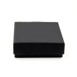 Fashion Jewelry Packing Box High Quality Simple Cardboard Black Material Bracelet Gift Box With Sponge inside