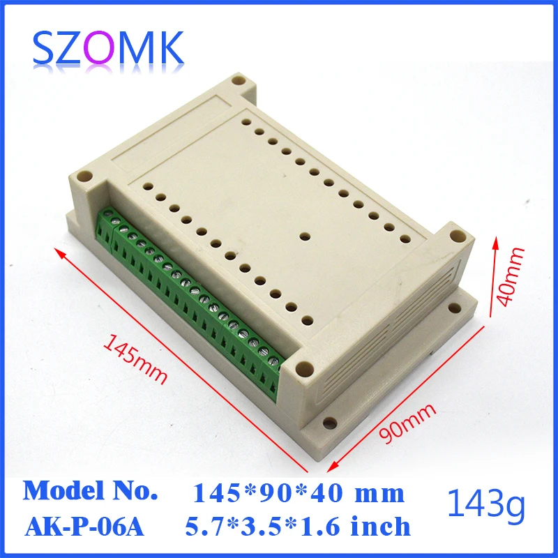 

10Pcs/lot din rail enclosures housing abs enclosure small plastic case 145*90*40mm