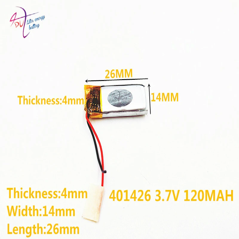 401426 401525 3.7v 120mah Lithium Polymer Battery With Board For Mp3 Mp4 Mp5 Gps Glass Digital Product