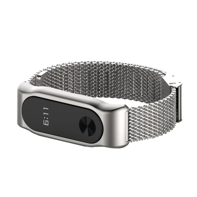 Mi Band 2 Metal Wrist Strap Stainless Steel Bracelet for Xiaomi Mi Band 2 Smart Accessories Watch Miband 5 4 3 2 Band Wristband