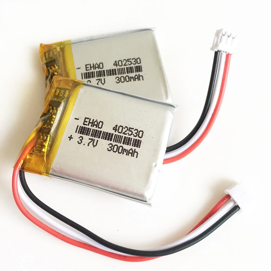 3.7V 300mAh litowo-polimerowa Lipo akumulator 402530 + JST ZH 1.5mm 3-pinowa wtyczka do MP3 GPS Bluetooth zestaw słuchawkowy inteligentny zegarek