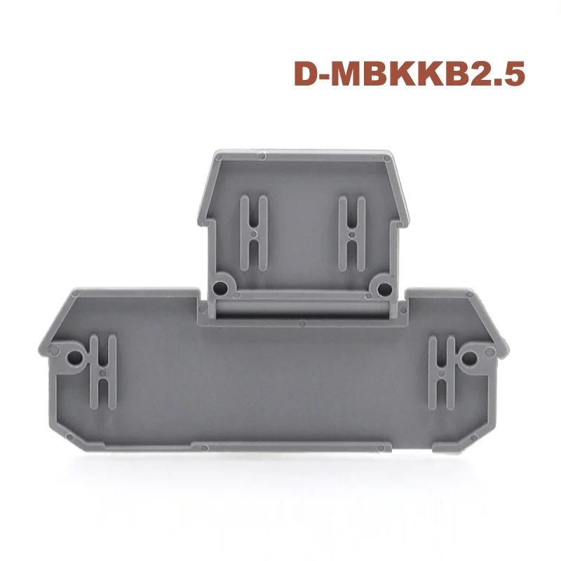 D-MBKKB2.5 Double Terminals End Plate Din Rail Screw Wiring Terminal Block MBKKB-2.5 Baffle Separator Closure Plate