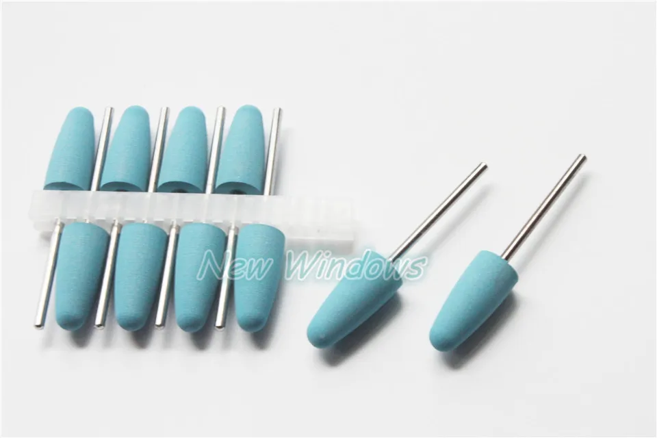 Dental Lab 50Pcs SILICONE Polishers Polishing Smoothing Burs For Resin Base Super-Fine