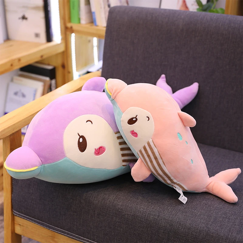 

45-125CM Kawaii soft dolphins plush toys plush dolls cotton Animal nap pillow creative children's toys Christmas gifts for girls