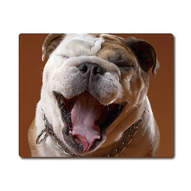 funny sneezing English Bulldog CG printed Heavy weaving anti-slip rubber pad office mouse pad Coaster Party favor 220x180x3mm