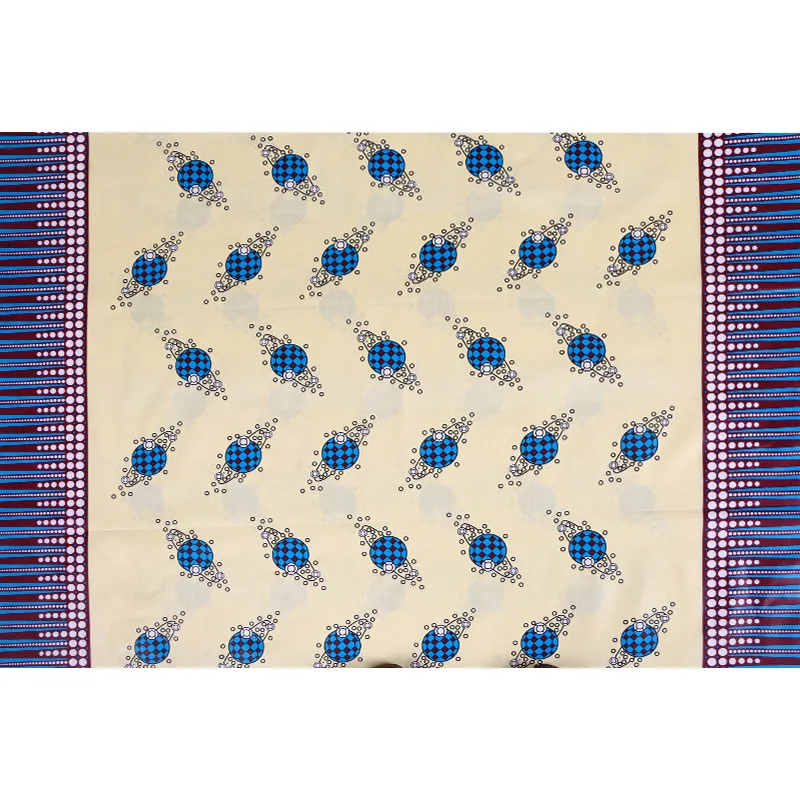 2023 Africa Ankara Printing Batik Fabric Real Wax New Bazin Pagne Pure Cotton Sewing Material For Wedding Dress Yards Nice Tissu