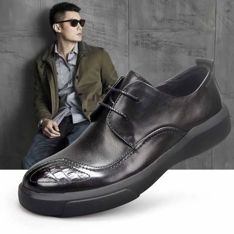 spring autumn summer Genuine leather shoes men business casual shoes male British retro all-match cowhide men loafer shoes fall