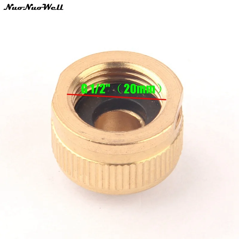 G 1/2'' Female Thread 100% Brass 1/2'' Water Hose Connector Easy Install Mini Durable Greenhouse Drip Irrigation Pipe Fittings