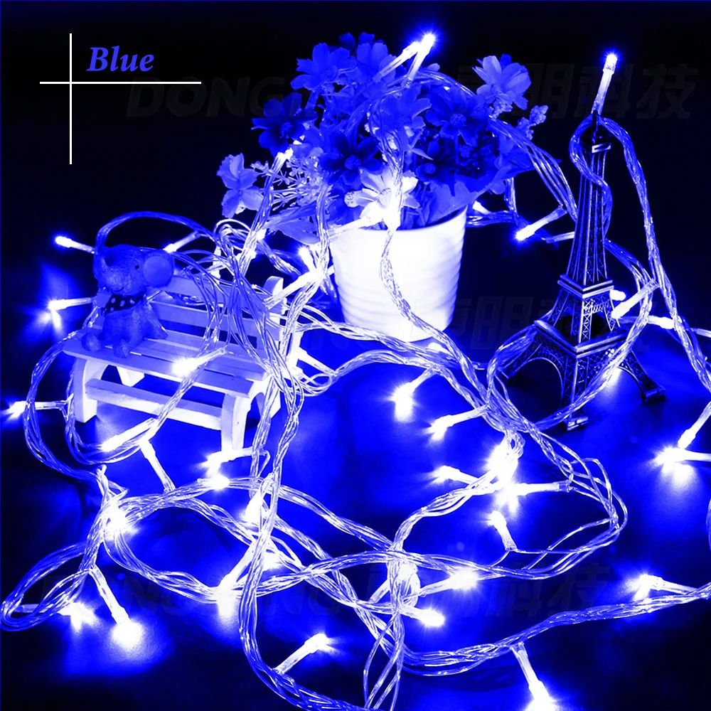 Free shipping 9 Colors LED String light waterproof wedding decoration lights 30m 300leds 110V Christmas tree Lights with US Plug