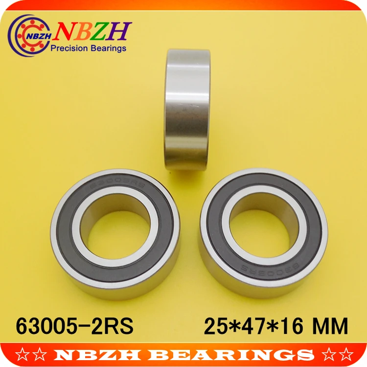 

Free Shipping NBZH 2PCS Bearing 63005 2RS 63005-2RS 25*47*16mm 25X47X16mm Double Shielded Deep Ball Bearings Large Breadth