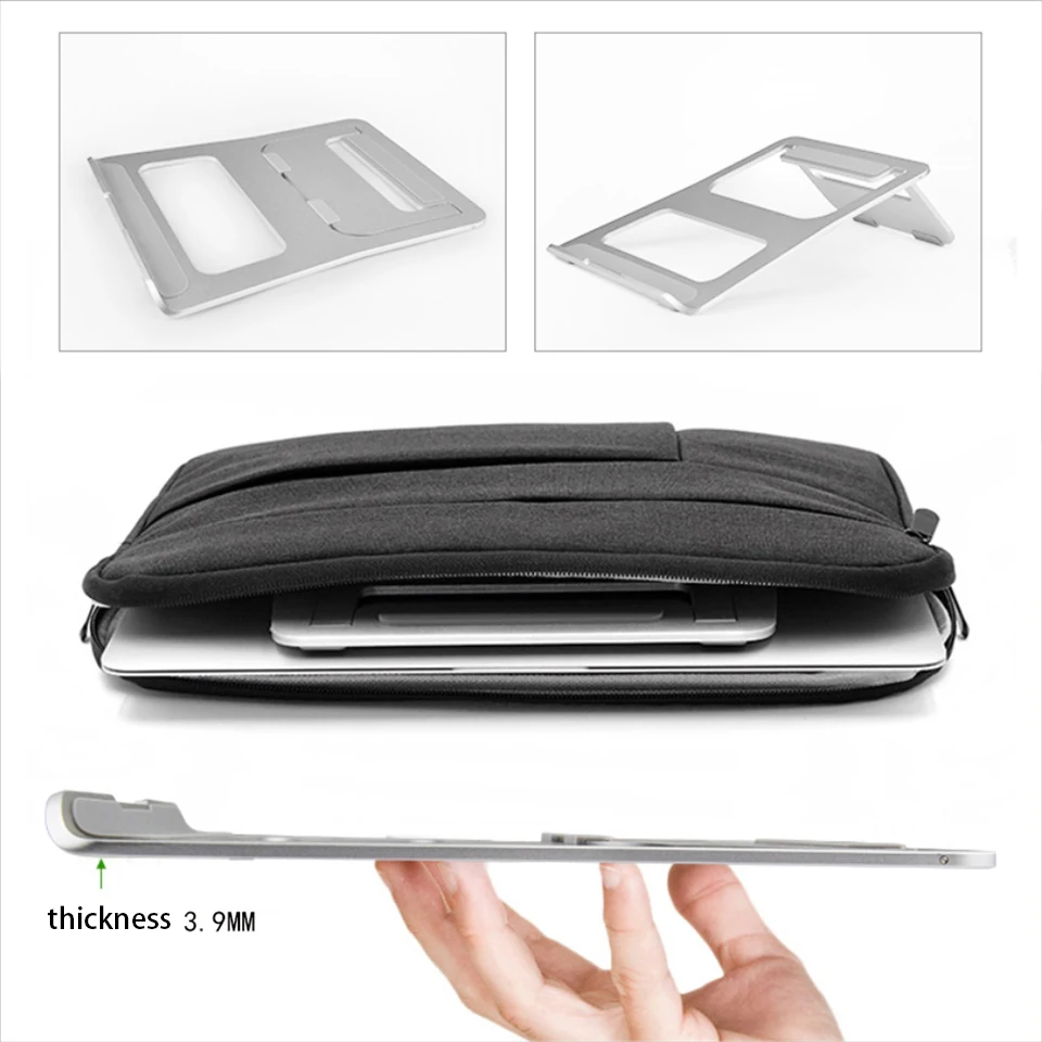 Acoki Tinggi Disesuaikan Aluminium Alloy Laptop Berdiri Lipat Portable Notebook Tablet Pendingin Pemegang untuk Macbook Air Pro iPad