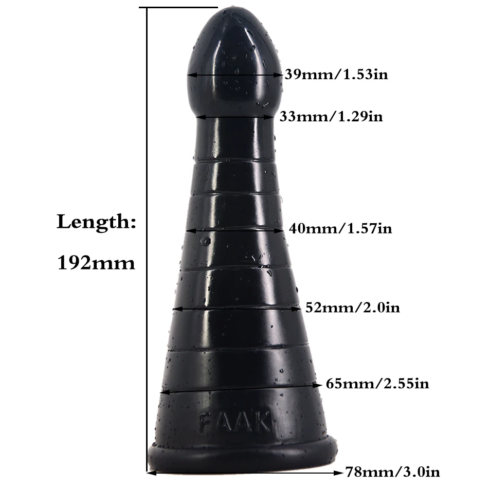 FRKO Smooth Round Head PVC Anal Plug Men Sex Toys For Woman Inserted Vagina G-spot Protaste Massage Long 192mm Adult Game 18+