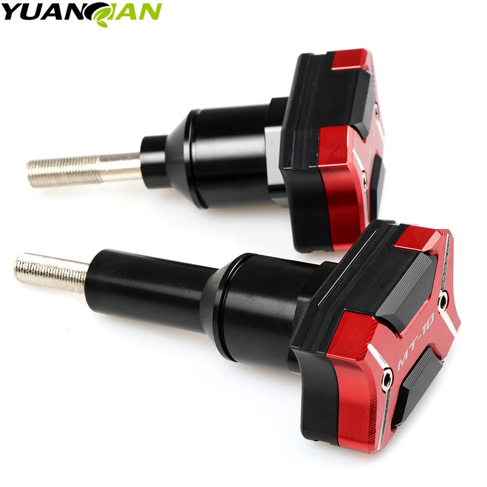 مع "MT-10" شعار دراجة نارية CNC تحطم سادة إطار المنزلق حماية الحرس لياماها MT-10 MT10 MT 10 2016 16 #3