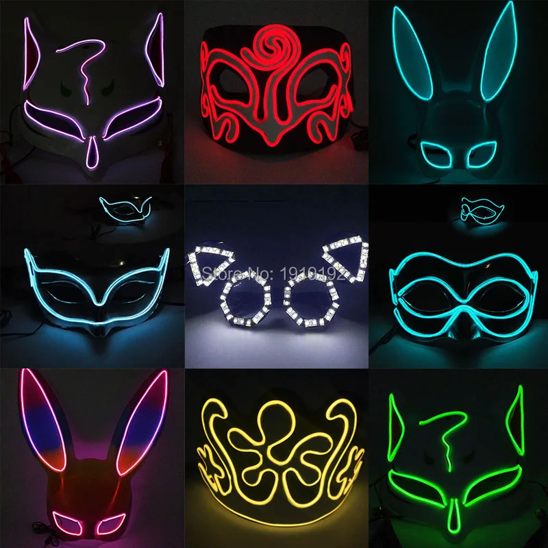 

Sexy Mysterious EVA Mask Nightclub Dance Party Mask Multi-use Masquerade Party Mask Costume Glow Party Supplies Suitable For Lad
