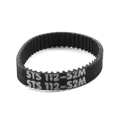 S2M-112 56 Teeth 6mm Width Black Rubber Cogged Industrial Timing Belt