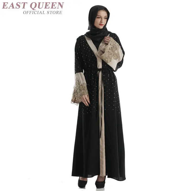 

Women's Islamic clothing obaya embroidery muslim dress casual adult turish kaftan malaysia abayas female muslim dress DD975 L