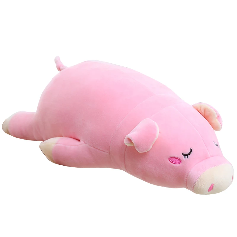 Cute New Soft Sleep Pillow Fat Cartoon Pink Pig Doll Plush Toy for Girl Gift Decoration 43inch 110cm DY50506