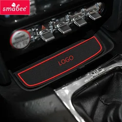 smabee For Ford Mustang 2015 -2021 Accessories,3D Rubber Car Mat Car Anti Slip Mat, Non-slip Mats Interior Door Pad/Cup Mat