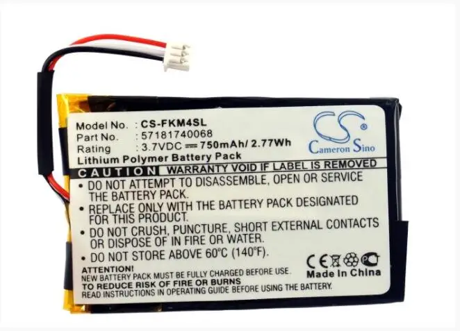 Cameron Sino  750mAh battery for FALK M2 M4 M6 M8 57181740068 GPS, Navigator Battery