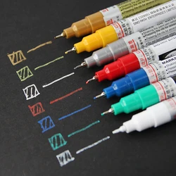 1 Pcs Needle Paint Pen 8 Color Drawing Fineliner Soft Brush Micron Art Markers Sketching Pens Japanese Stationery Art Supplies