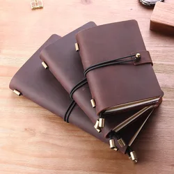 Leather Writing Journal Notebook Refillable, Pocket Vintage Leather Travel Journal Diary, Antique Handmade Travelers N