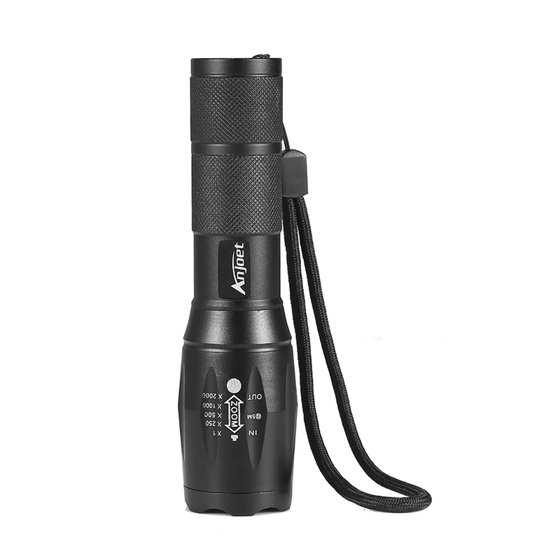 Anjoet CREE XML-L2 Chips tactical Flashlight LED Torch Zoomable Ultra Bright Handheld Water Resistant Torch +Holster Holder