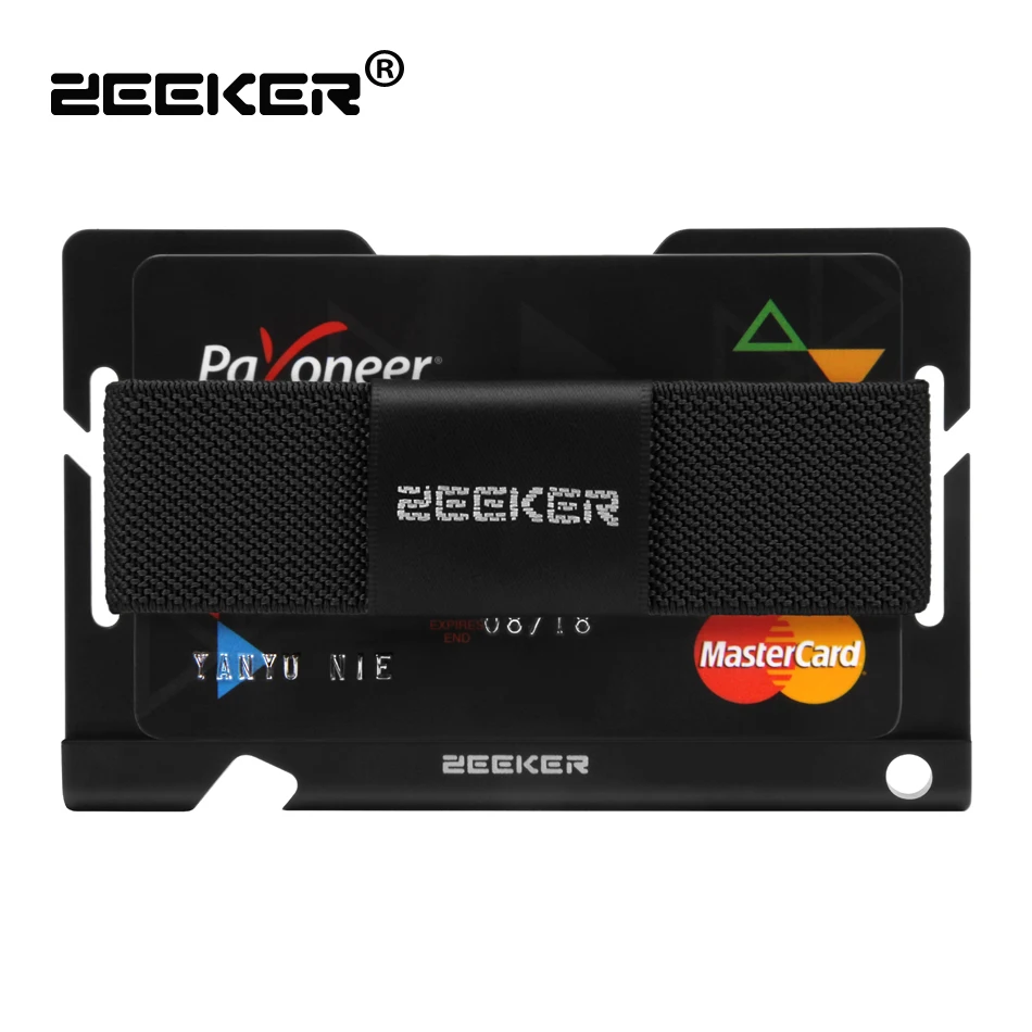 

ZEEKER Aluminum Front Pocket Card ID Holder Slim Metal Small Wallet Men Wallets