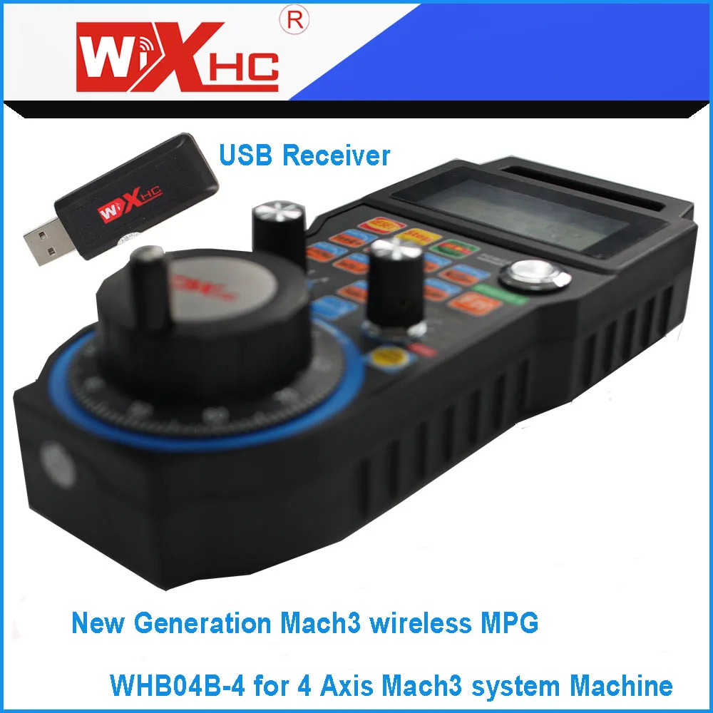 WiXHC 4Axis for Mach3 wireless usb port CNC MPG pendant CNC Controller Remote for CNC Engraving machine Mechanical Arm Engraving