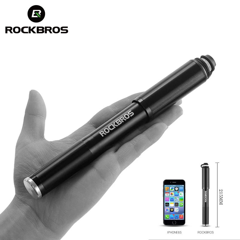 ROCKBROS Bicycle Pump Portable Mini High Pressure Air Pump 160 PSI MTB Road Bike Tire Inflator Cycling Accessories (A/V) (F/V)