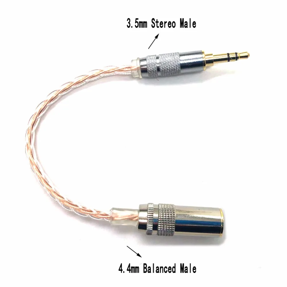 Haldane 3.5mm 스테레오 수-4.4mm 균형 암 케이블, 소니 하이파이 이어폰 헤드폰 균형 케이블
