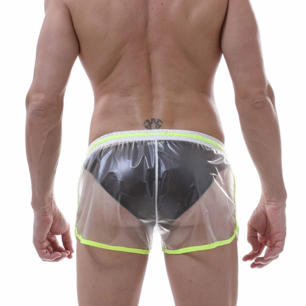 Bañador CLEVER-MENMODE para hombre, pantalones cortos transparentes de secado rápido, impermeables, para playa