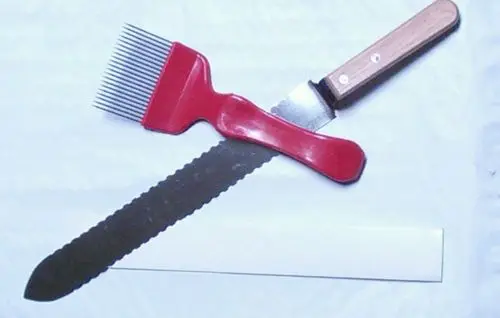 Serrated Uncapping  Knife | fork Beekeeping Stainless steel