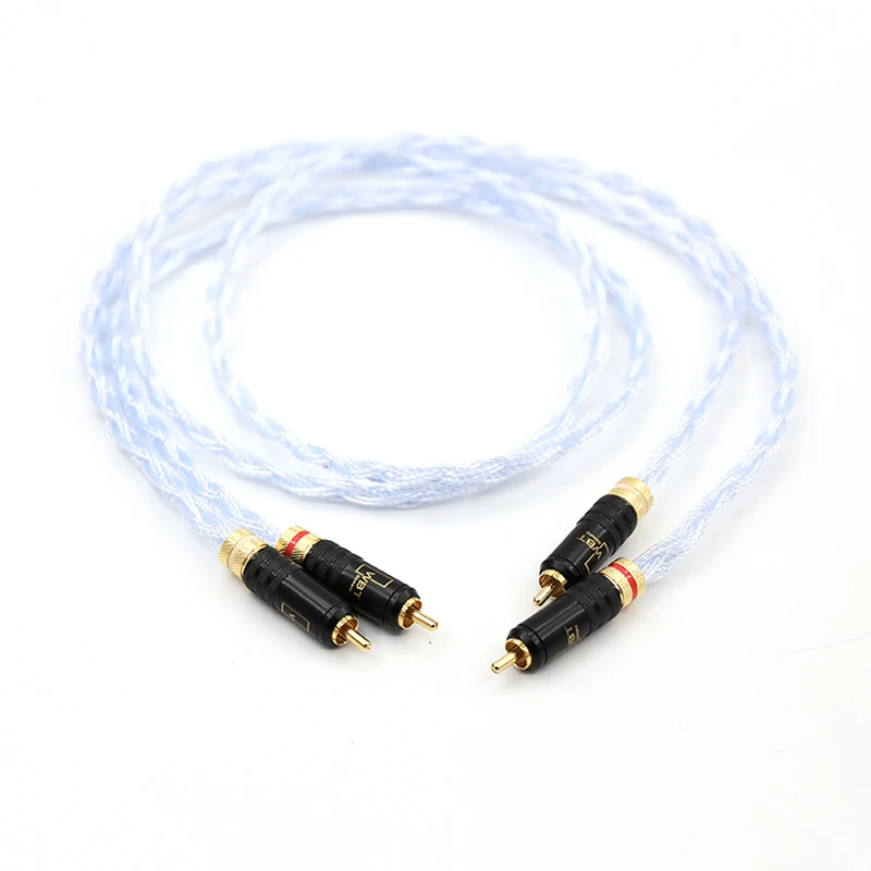 

pair audio glod plated plugs connector Hifi Auido RCA interconnect cable
