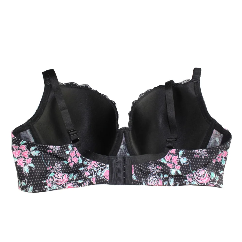 Reggiseno Sexy per le donne moda stampa reggiseno Push Up reggiseno 3/4 coppa ferretto pizzo Intimates signore Plus Size 36-46 C-D-DD-DDD-E-F-G