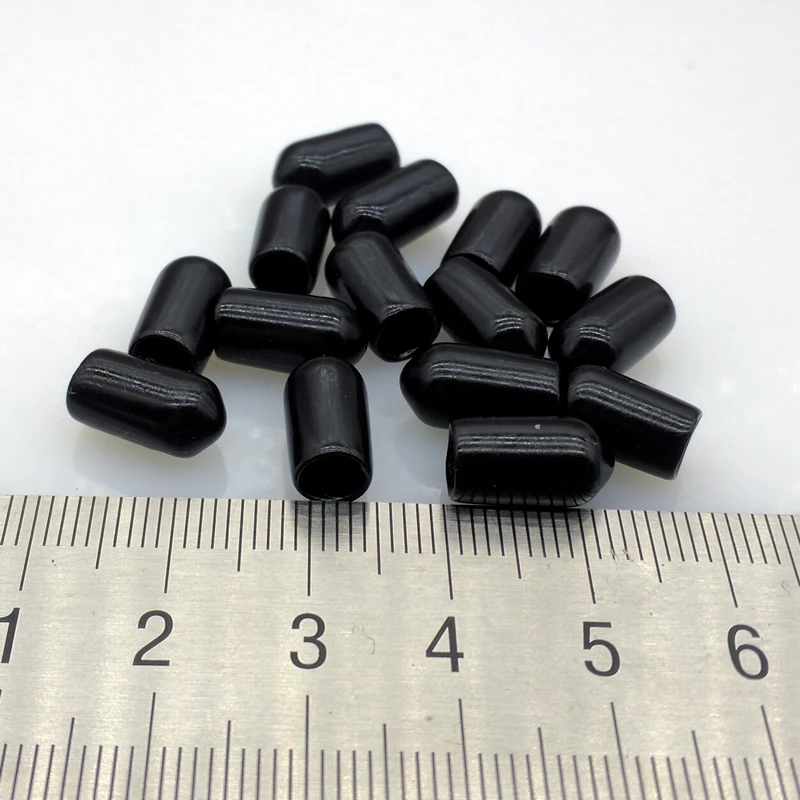 Black 5mm Protective Cover Rubber Covers Dust Cap For Connector Or Metal Tubes 100pcs/lot