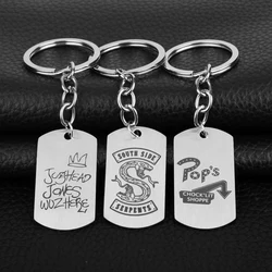 dongsheng TV Riverdale Keychain South side serpents Chock'lit Shoppe Jughead Jones Metal  Pendants Keyring Women Men Jewelry -50