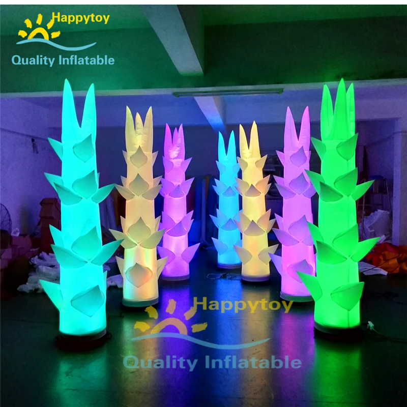 Outdoor Inflatable Advertising LED Tube Light Balloon Bamboo Shoots / Wedding Decorative Inflatable LED Pillars