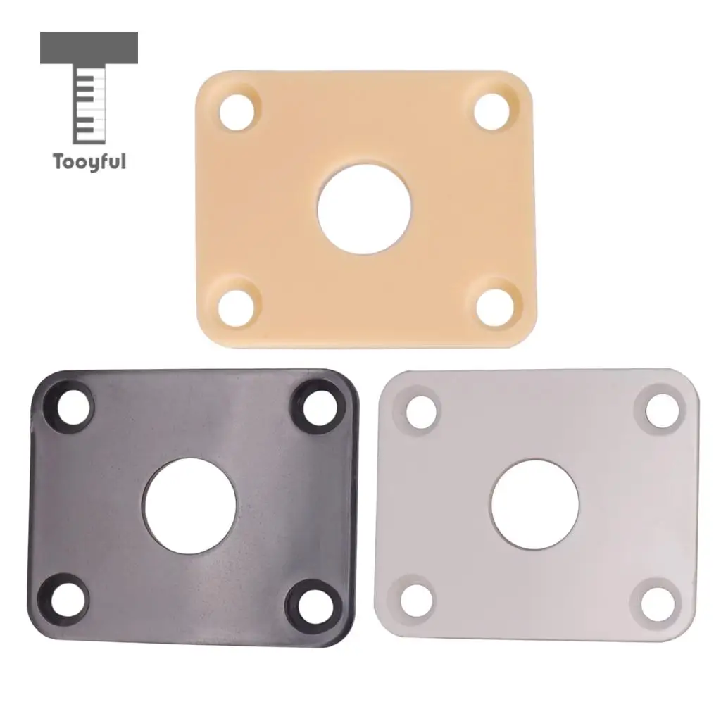 Tooyful 3x Jack Plate Socket Cover 3 Colors for LP Style Electric Guitar Replacement