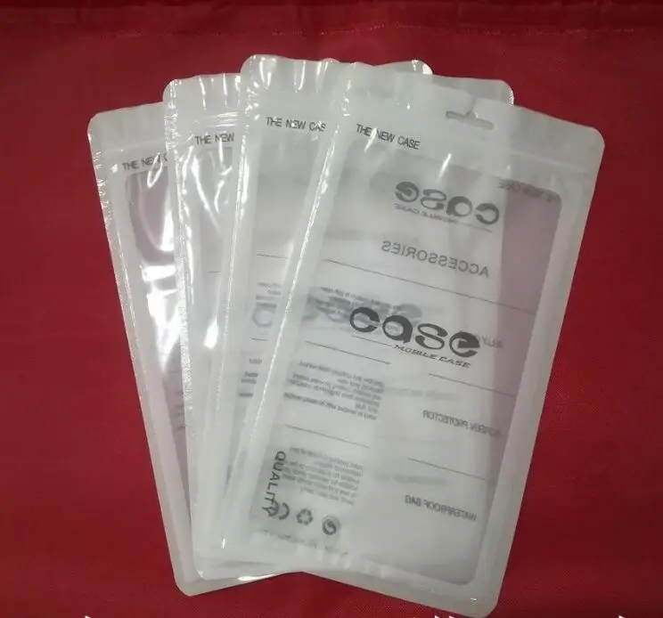 3000pcs 13*24cm Zip Lock thick transparent dustproof plastic Bag White Clear Self Seal Zipper Plastic Retail Package poly Pouch