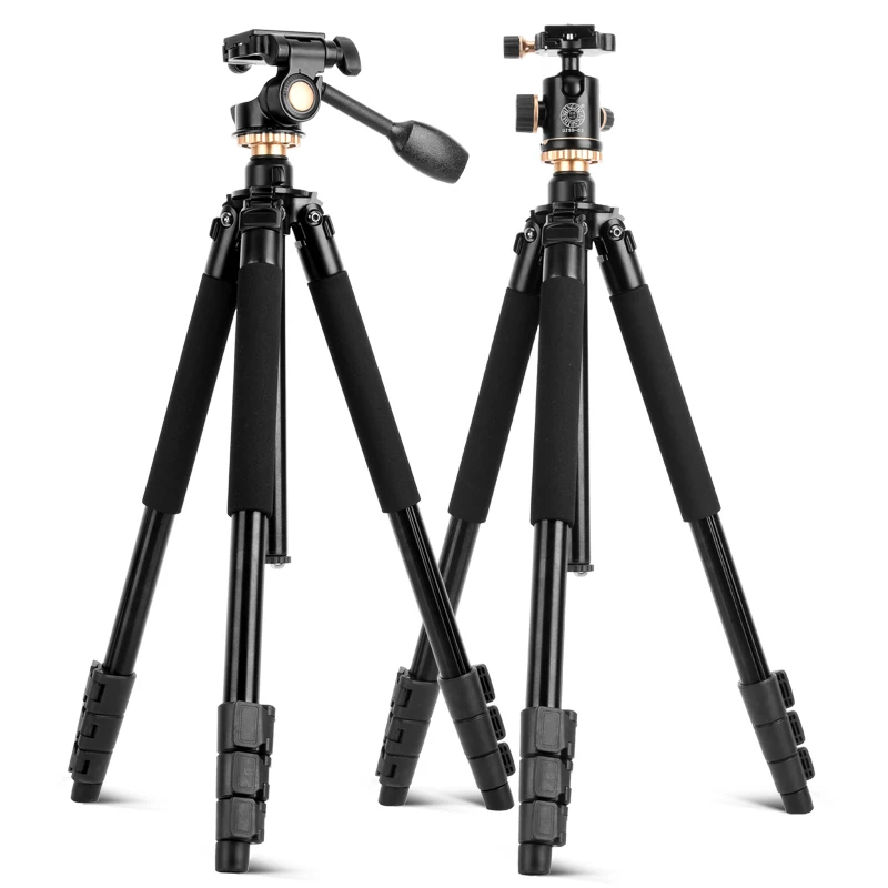 QZSD Q338 Professional Portable Travel Aluminum Camera Tripod&Pan Head for SLR DSLR Digital Camera