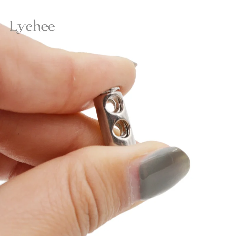 Lychee Life 10 Pieces Vintage Metal Color Stopper DIY Apparel Sewing Accessories Metal Clamp Stopper Cord Lock Toggle