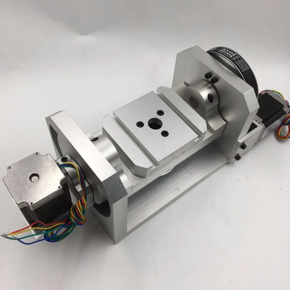 

CNC Dividing Head 5th A Axis Nema23 Stepper Motor Ratio 6:1 8:1 Rotary Rotational Axis for CNC Router