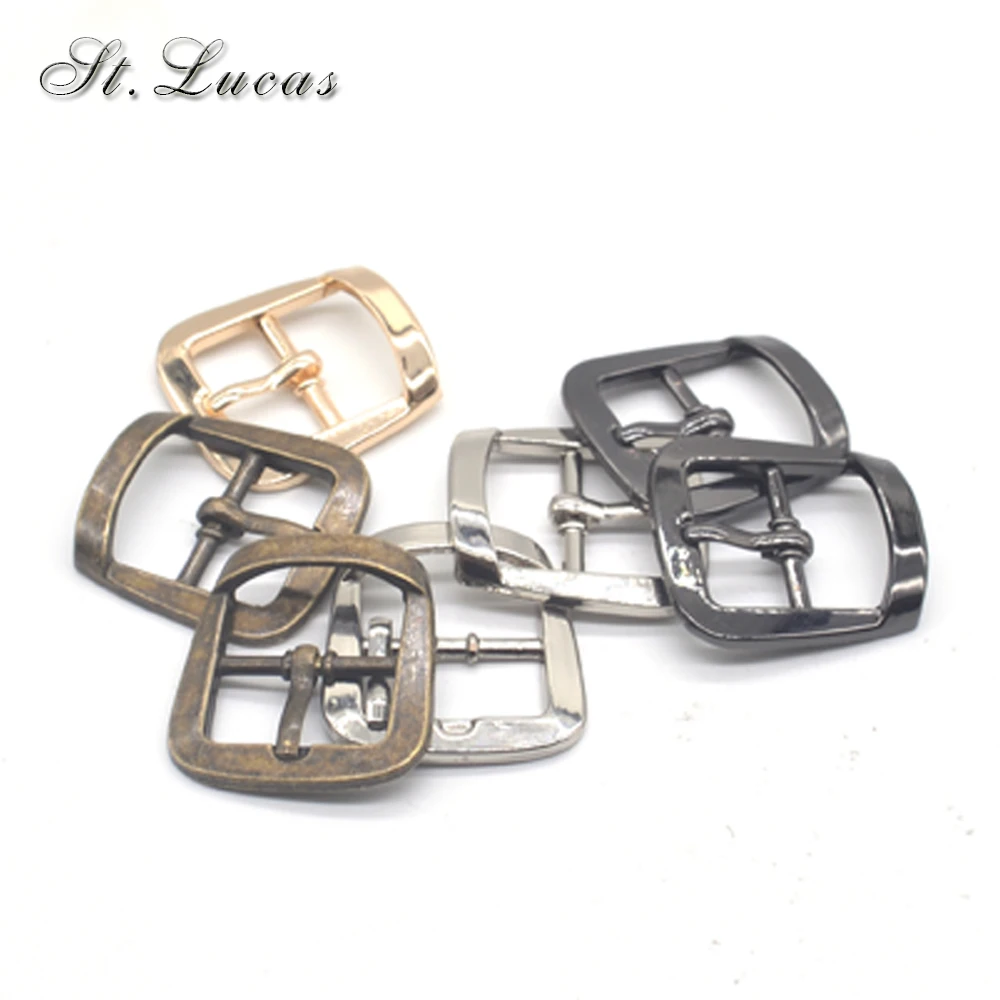 High quality 10pcs/lot 20mm gold silver bronze black Square alloy metal shoes bags Belt Buckles DIY sew accessory