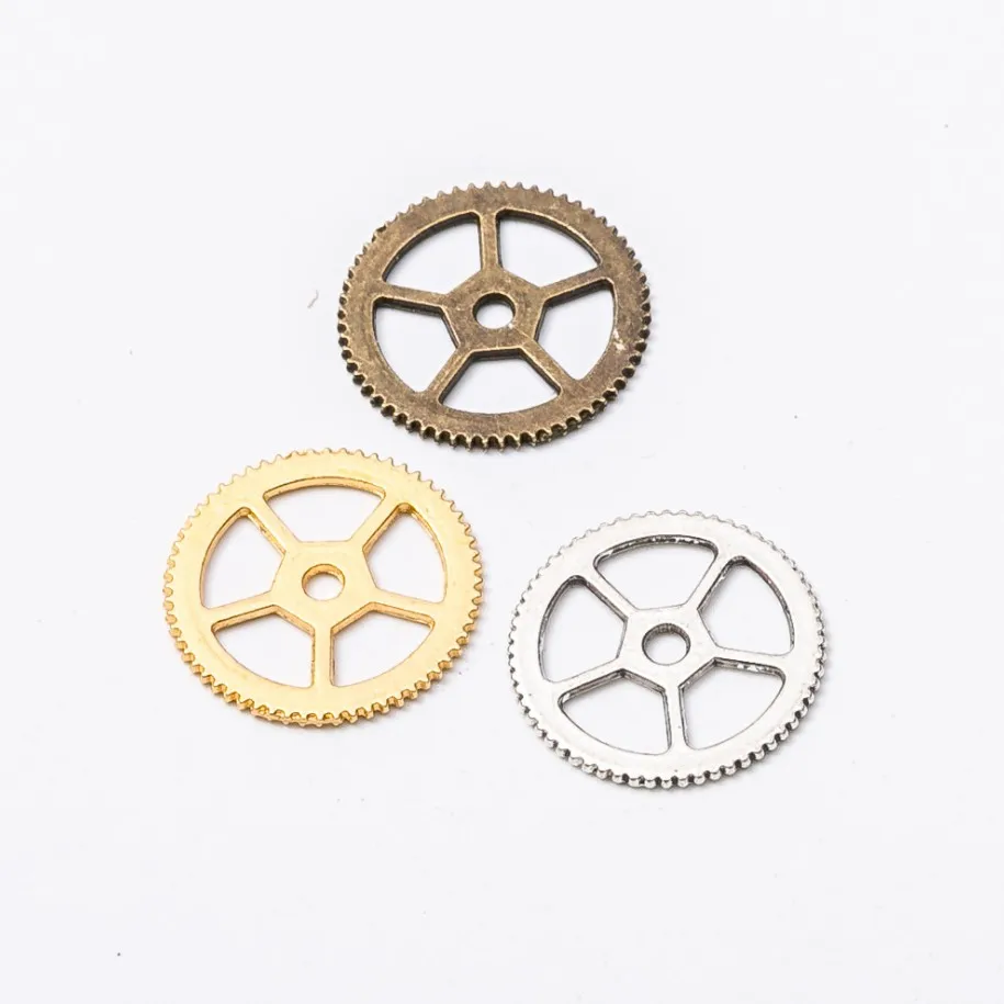 50pcs/Pack 18mm DIY Vintage Steampunk Gears Metal Components