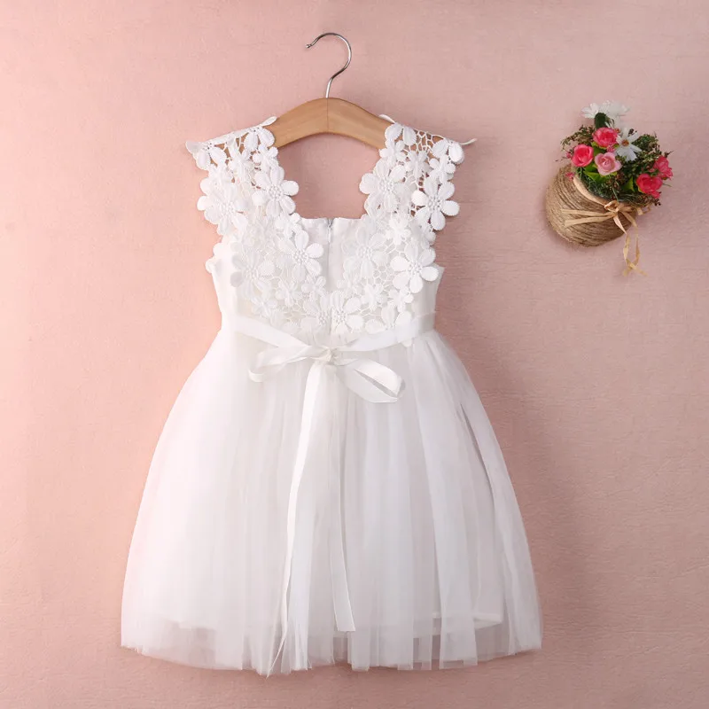 Cute Summer Dress for Baby Girl Clothes Party Lace Tulle Flower Gown Fancy Dridesmaid Dress Sundress Little Girls Dress