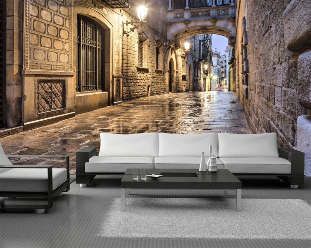 

Beibehang модные современные европейские городские уличные обои для спальни, гостиной, фоновые обои papel de parede papier peint