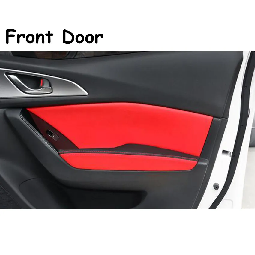 Fit For Mazda Axela 2014-2016 Car Interior Door Panel Armrest Surface Shell Cover Anti-scratch Styling Accessories 8Pcs/set