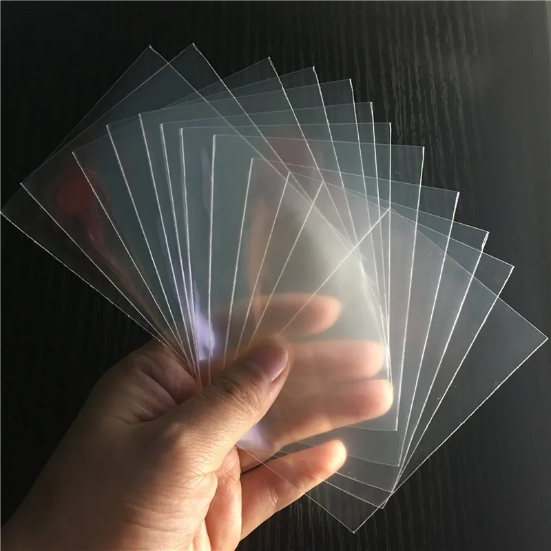 Fundas protectoras transparentes para cartas, protectores de cartas de varios tamaños para juegos de mesa mágicos, Tarot y póker, lote de 100