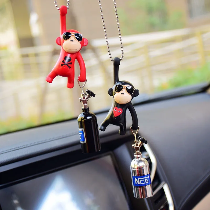 Car Pendant Hanging Monkey  Car Interior Ornaments Decoration Rear View Mirror Accessories For Car Ornament