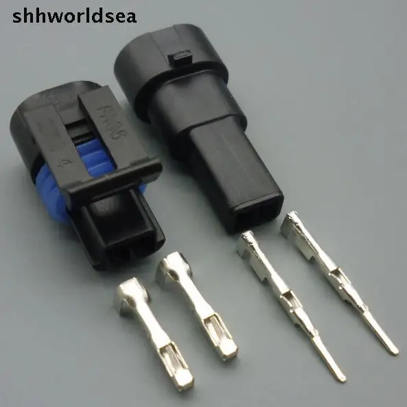 Shhworldsea 2 Pin Female And Male Auto CAR Sensor Connector Sealed   Automotive Plug Socket 12162195 12162193 for GM